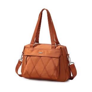 日本休闲手提包女包包大容量单肩斜挎包牛津布女包中年妈妈帆布包