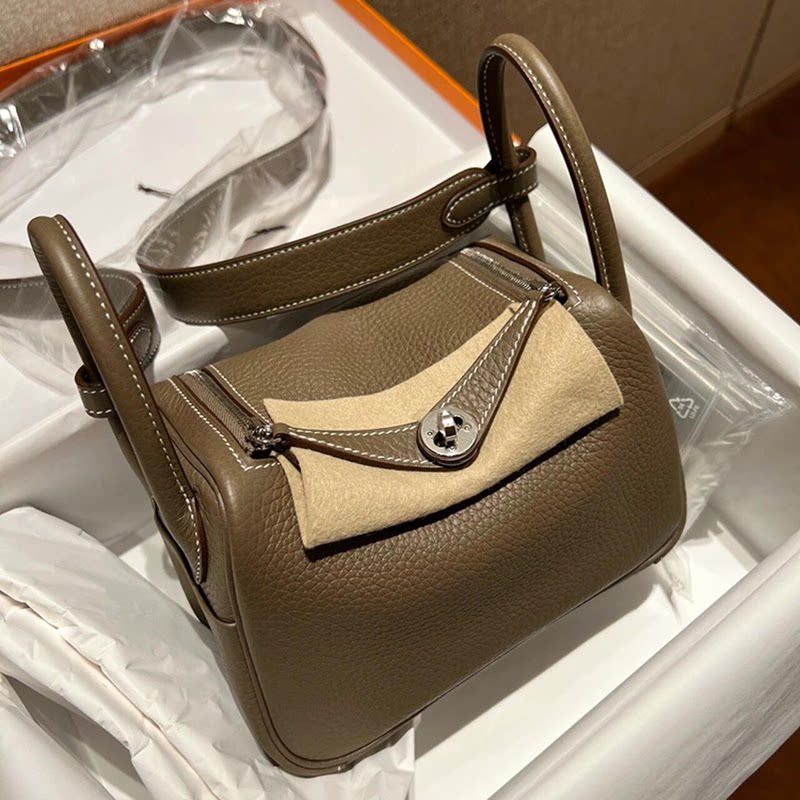 法国纯手工蜡线2025新款进口tc皮琳迪包mini单肩斜挎医生包枕头包