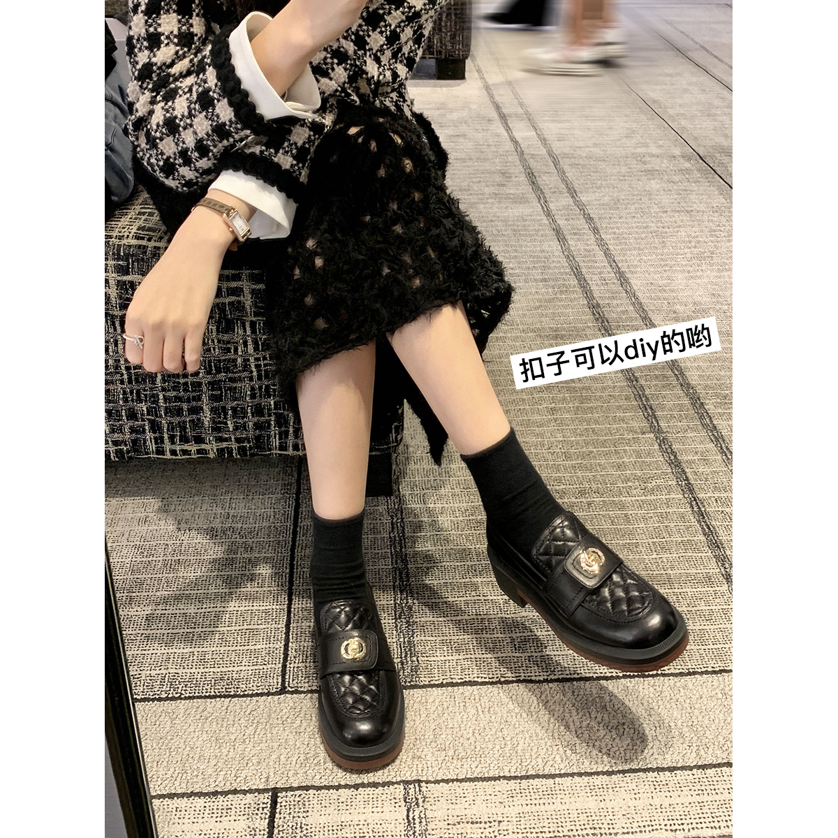 乐福鞋欧美小香风女春秋