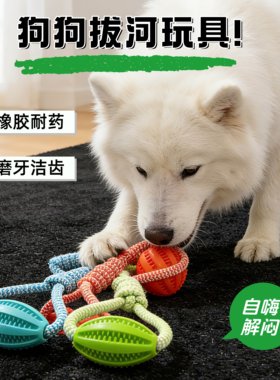 狗狗漏食橄榄球耐咬磨牙玩具