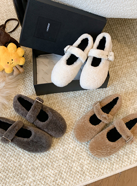 【STAR】一字扣带芭蕾风玛丽珍加厚保暖法式气质休闲圆头单鞋3cm