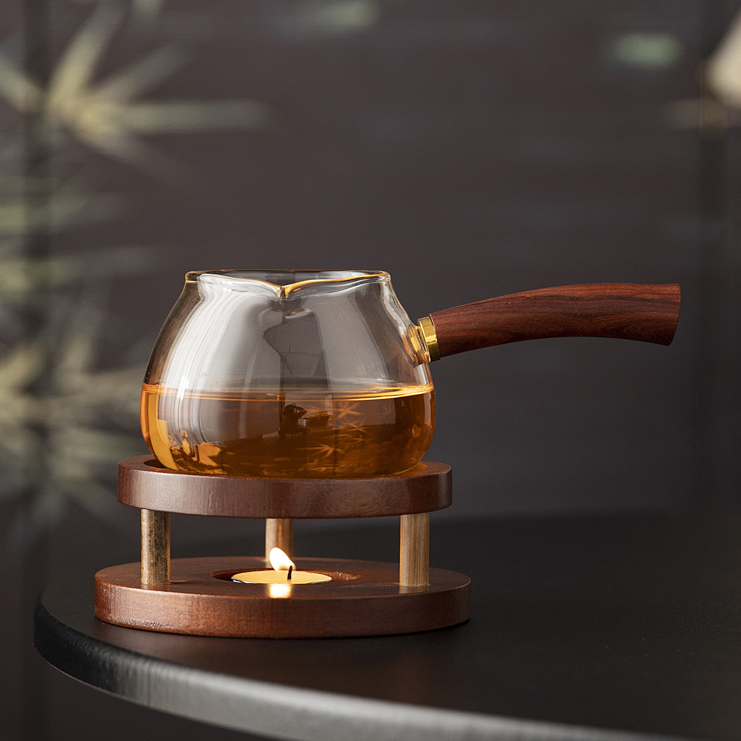 胡桃木蜡烛温茶炉煮茶神器