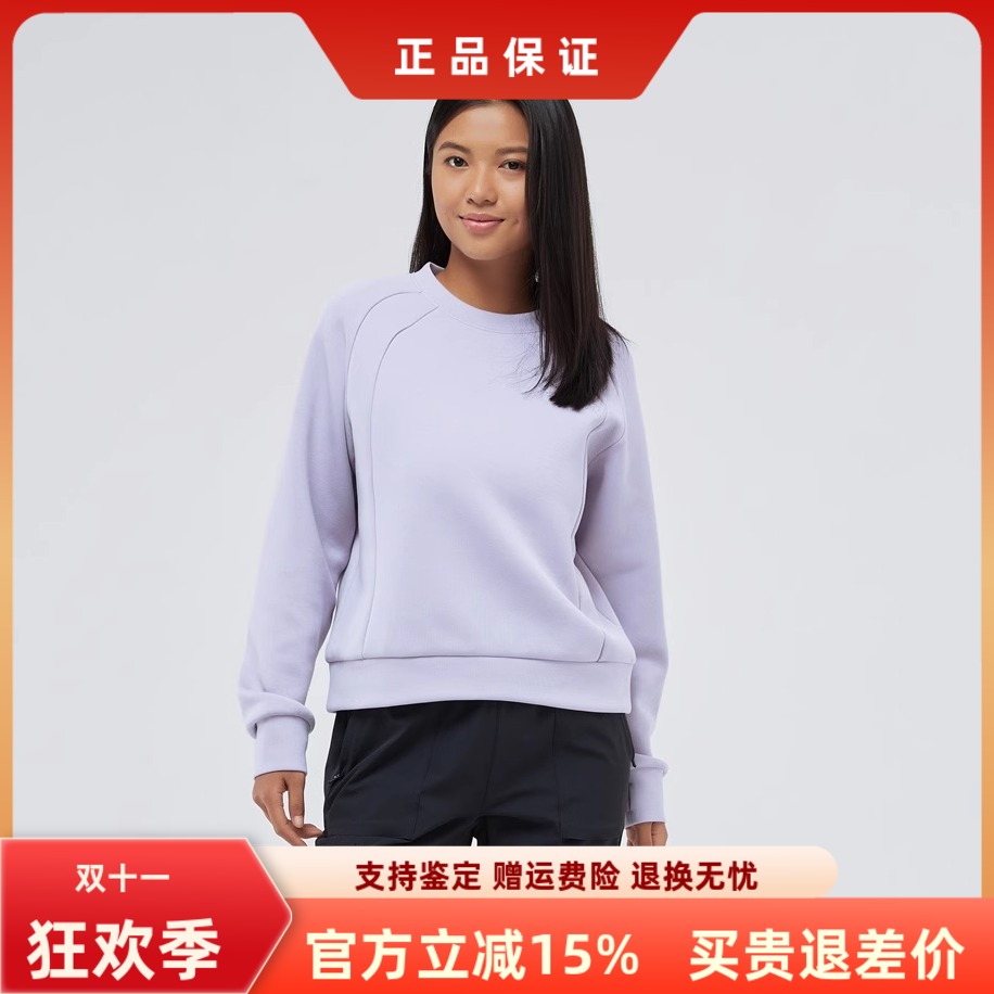 斯凯奇休闲女士圆领针织卫衣