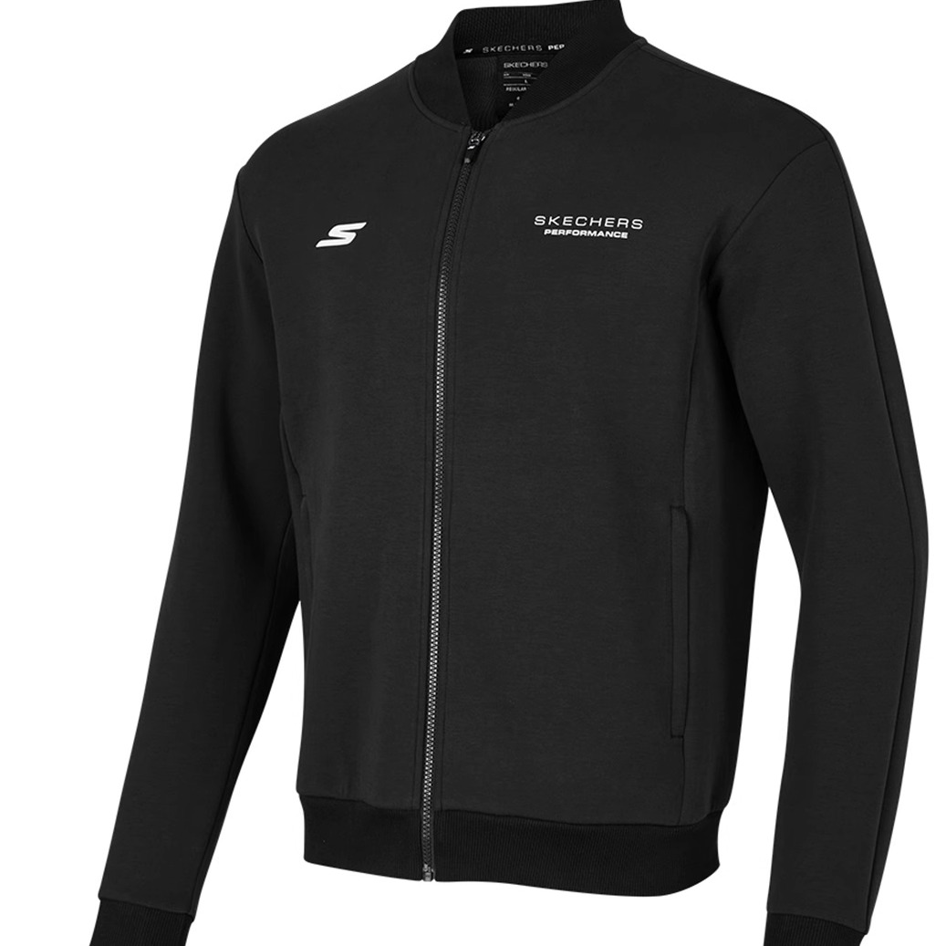 斯凯奇休闲男士圆领外套