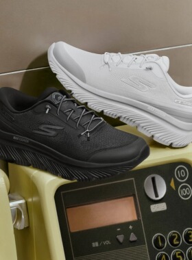 斯凯奇闪穿鞋春秋新款男稳定弧运动鞋透气网面鞋一脚蹬217128