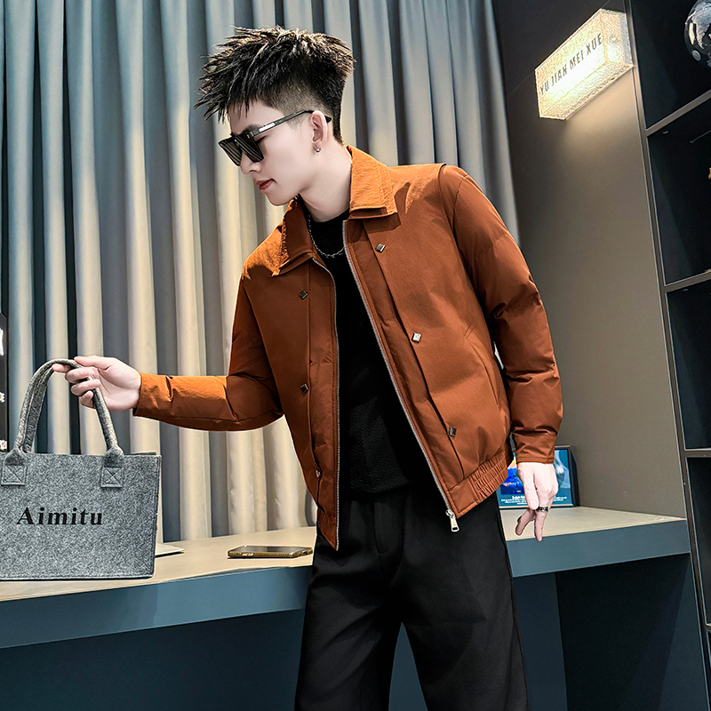 高级感棉衣外套XS小码男士痞帅假两件袄子2025冬季矮个子S号棉服