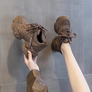 老爹鞋女鞋2026新款爆款秋冬显脚小厚底内增高小个子休闲运动鞋