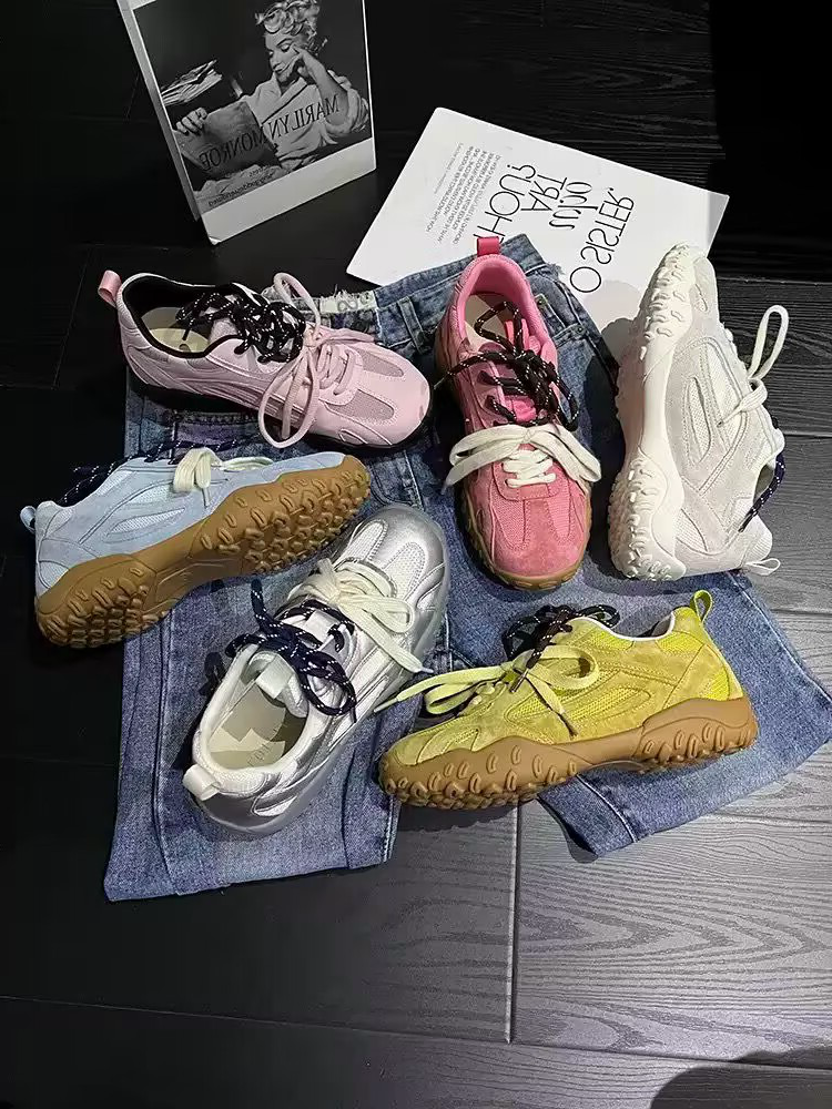 夏季网面透气运动德训鞋女阿甘鞋