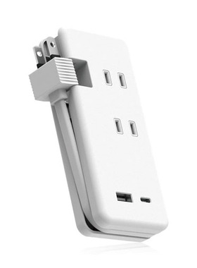 日本ELECOM电源排插日规2PIN 扩展排插 5口 AC3口＋USB-C+USB-A