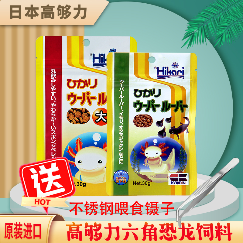 日本高够力六角恐龙饲料专用粮蝾螈娃娃鱼异形鼠鱼观赏鱼下沉型粮