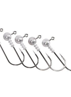 新款 钓之屋 B17 3.5g/5g/7g/10g原色铅头钩 软饵钩路亚钩软虫钩