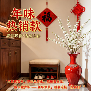年货节雪柳鲜枝干支水培遇水开花年宵花装饰客厅玄关插花枯木逢春