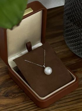 12-13mm淡水珍珠吊坠18K金