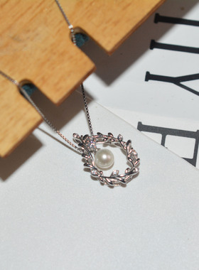 S925纯银天然淡水珍珠项链