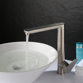 304不锈钢台上盆冷热水龙头面盆洗手盆龙头混可旋转浴室水龙头