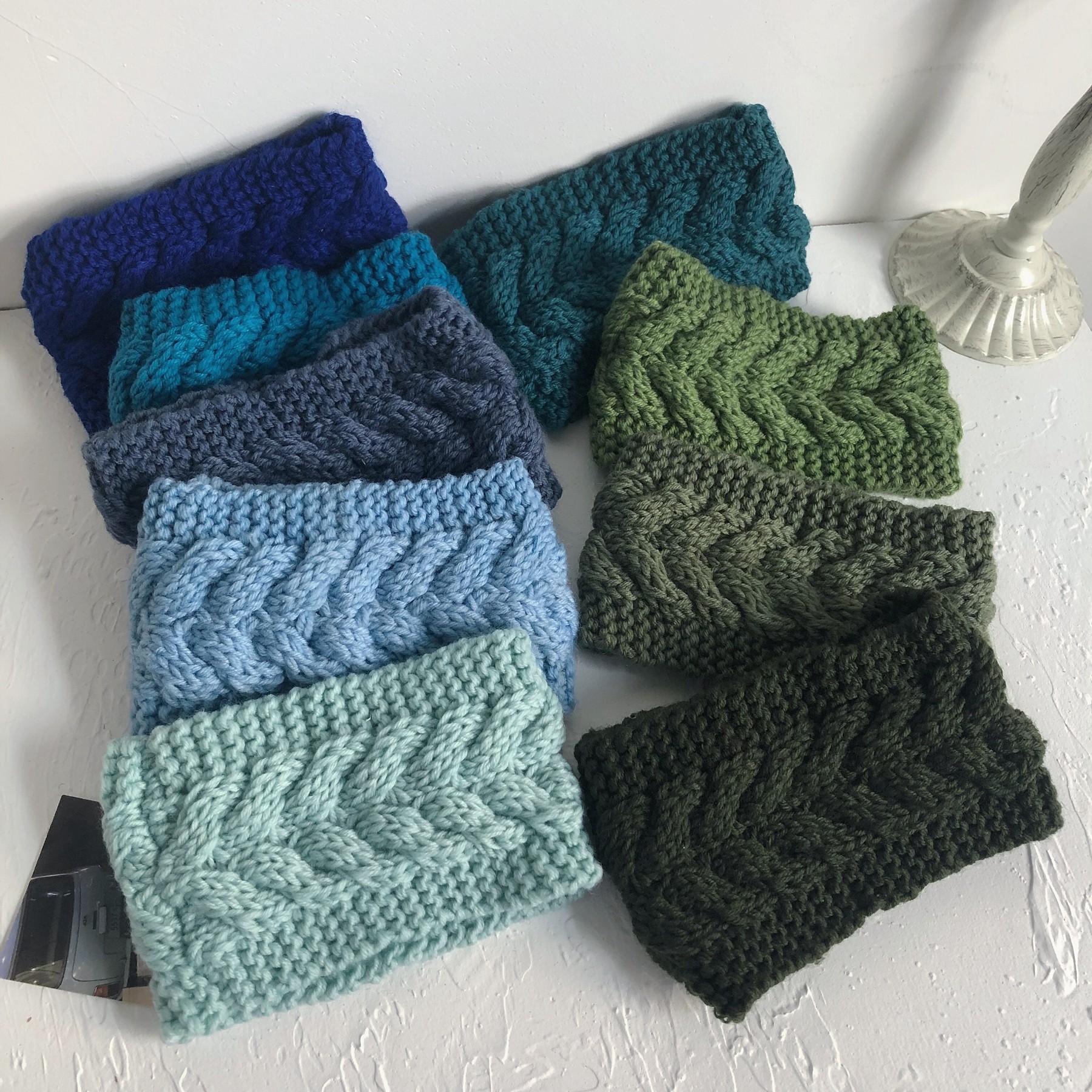 欧美风毛线针织复古宽边麻花发带百搭简约纯色发箍头套女秋冬保暖