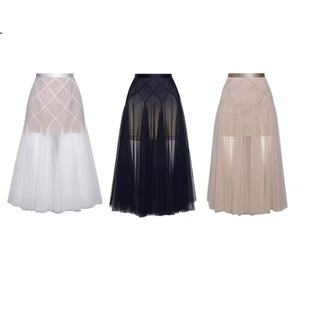 泰国潮牌小众设计网纱裙蓬蓬裙飘逸透视半身裙