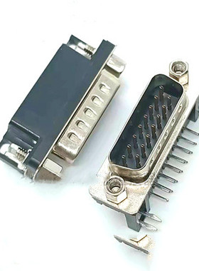 DR9/15/25/26/37/44/50/62/78pin公头母头 DB 90度弯针插板焊接式