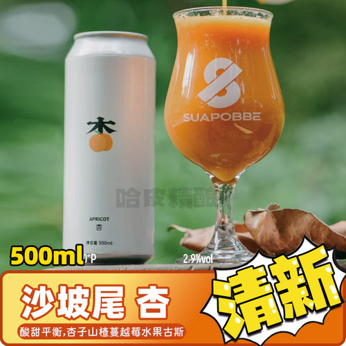 沙坡尾酿造 新品杏子山楂蔓越莓古斯天黑黑太阳神的眼泪精酿啤酒