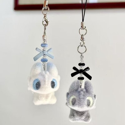 小红书同款创意无牙仔光煞情侣钥匙扣手机链驯龙高手公仔包包挂件