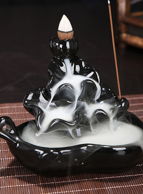 创意倒流香炉多款佛手莲花节节高升焚香室内檀香熏香家居禅意