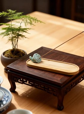 多色陶瓷摆件莲蓬竹垫手搓香松塔香香插家居茶桌