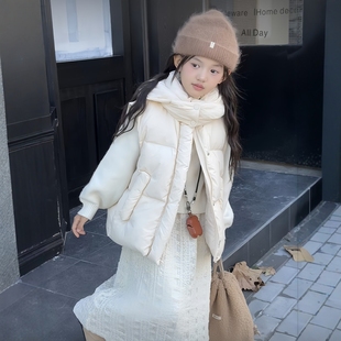 韩版儿童羽绒服马甲新款中长款男童女童中大童白鸭绒连帽坎肩背心