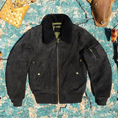 WAY B15空飞行服梦露ON THE UP美产重磅油浸全粒面牛皮真皮皮衣