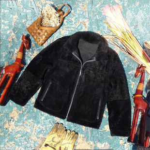 【两面可穿】土耳其进口原生态羊皮毛一体真皮皮衣男出口1700刀