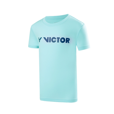 victor胜利儿童羽毛球服短袖T恤训练速干运动服男女童上衣青少年