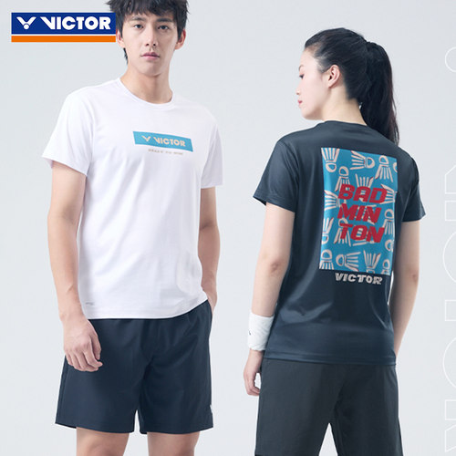 2026新品victor胜利羽毛球服威克多男女速干运动训练T恤衫T55012