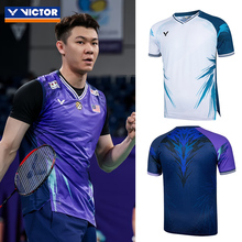 2025victor胜利羽毛球服李梓嘉同款大赛服速干专业无袖套装比赛款