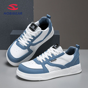 HOBIBEAR男鞋大头板鞋男2025冬季新款宽头宽楦男士脚胖鞋宽脚休闲
