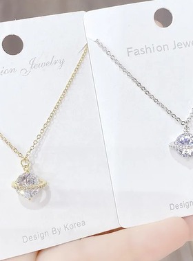 新款日韩超闪锆石微镶满钻项链