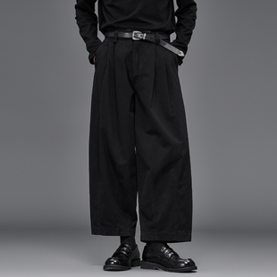 卡其色男女生秋冬九分休闲裤 高品质 日系复古宽松剪裁哈伦裤