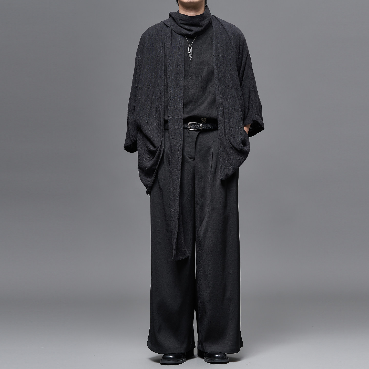 设计师剪裁宽松日系新中式男夹克
