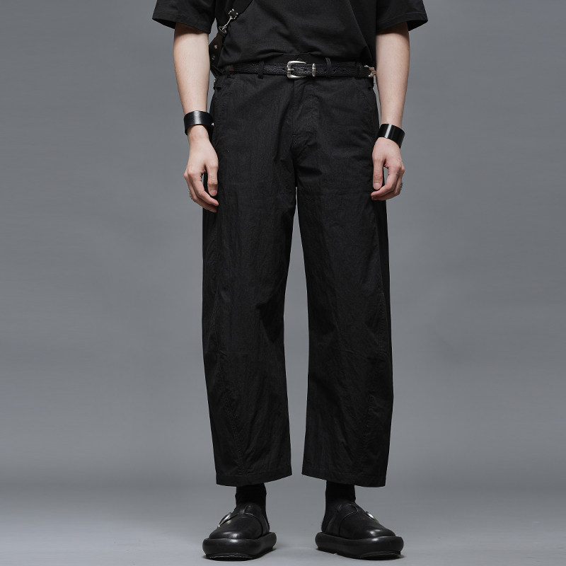 品质 百搭时尚日系复古通勤风弯刀工装九分直筒锥形男士夏休闲裤,男装,休闲裤,淘宝优惠券,粉丝福利购,淘宝优惠卷