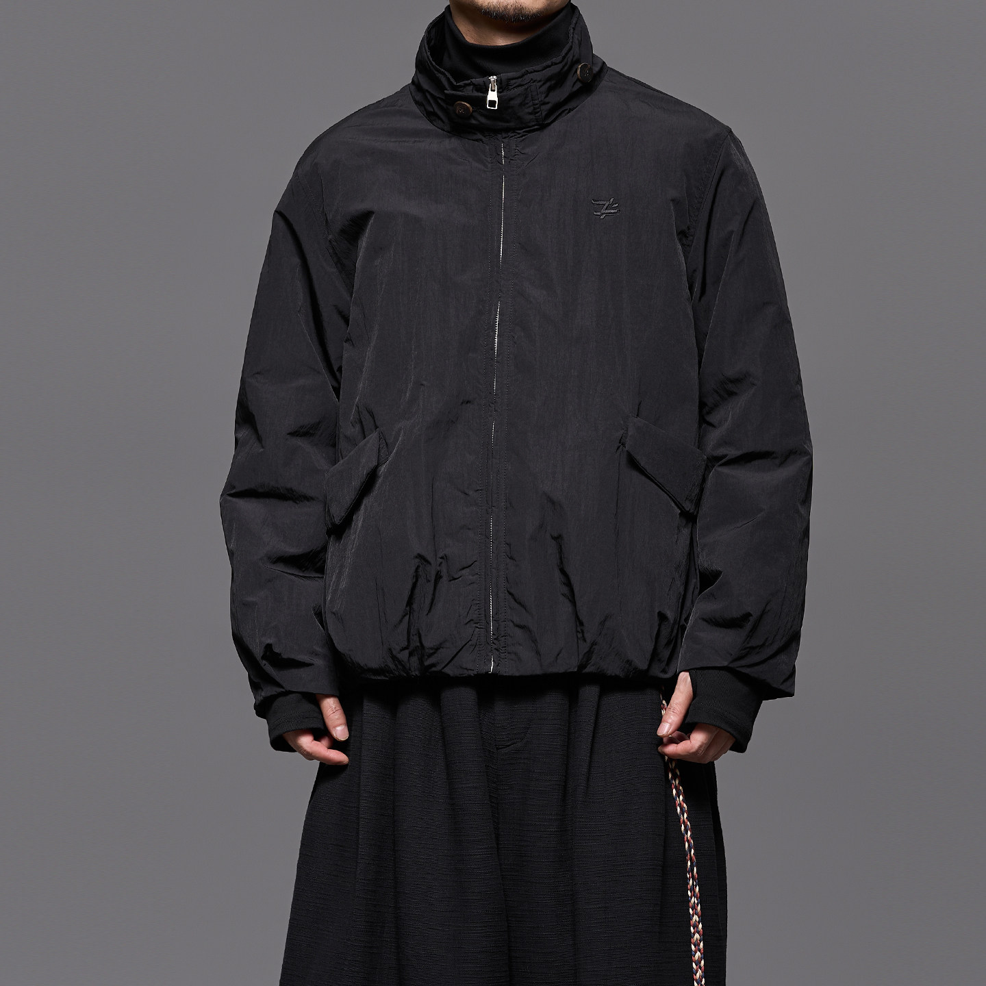 日系工装机能暗黑系男士羽绒棉服