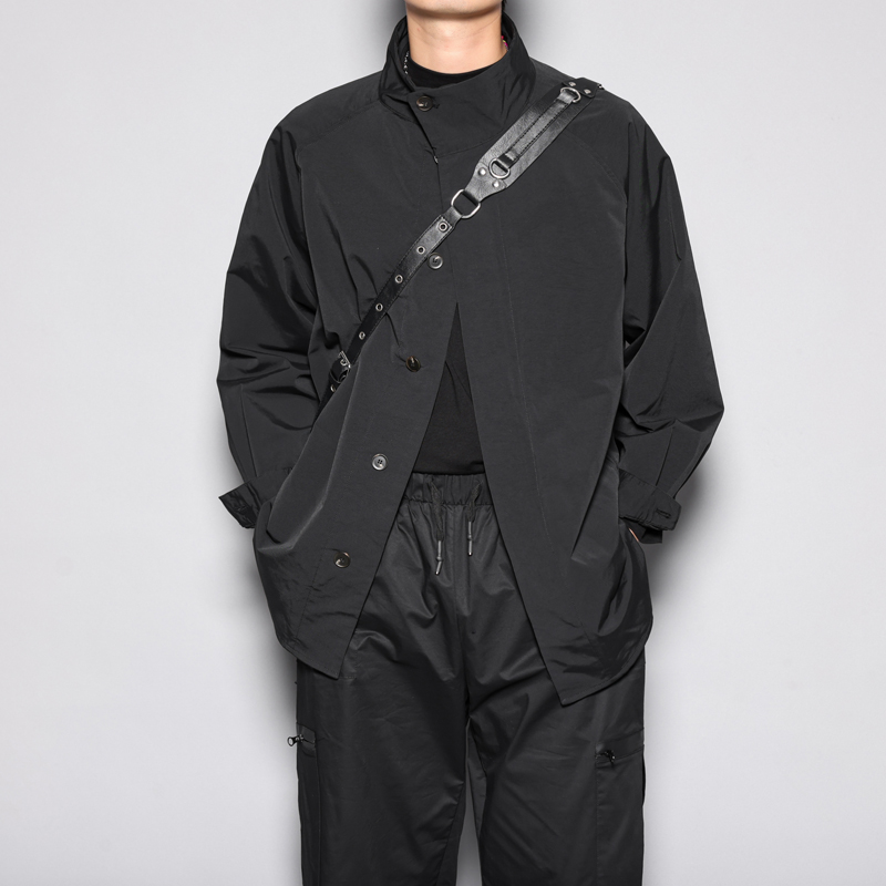 立领长袖日系复古立体剪裁衬衫