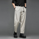裤 高品质天丝棉简约时尚 极简日系复古男直筒宽松通勤九分休闲男士