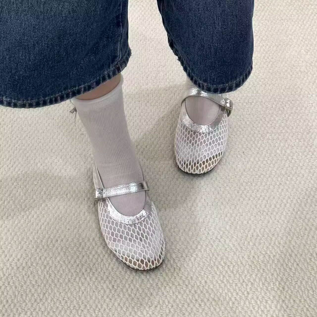 百搭休闲平底凉鞋透气休闲鞋女