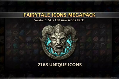 U3D资源 2D道具图标 Fairytale Icons Megapack v1.04 同步更新