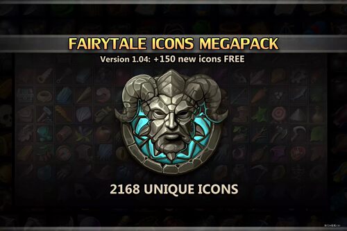 U3D资源 2D道具图标 Fairytale Icons Megapack v1.04 同步更新