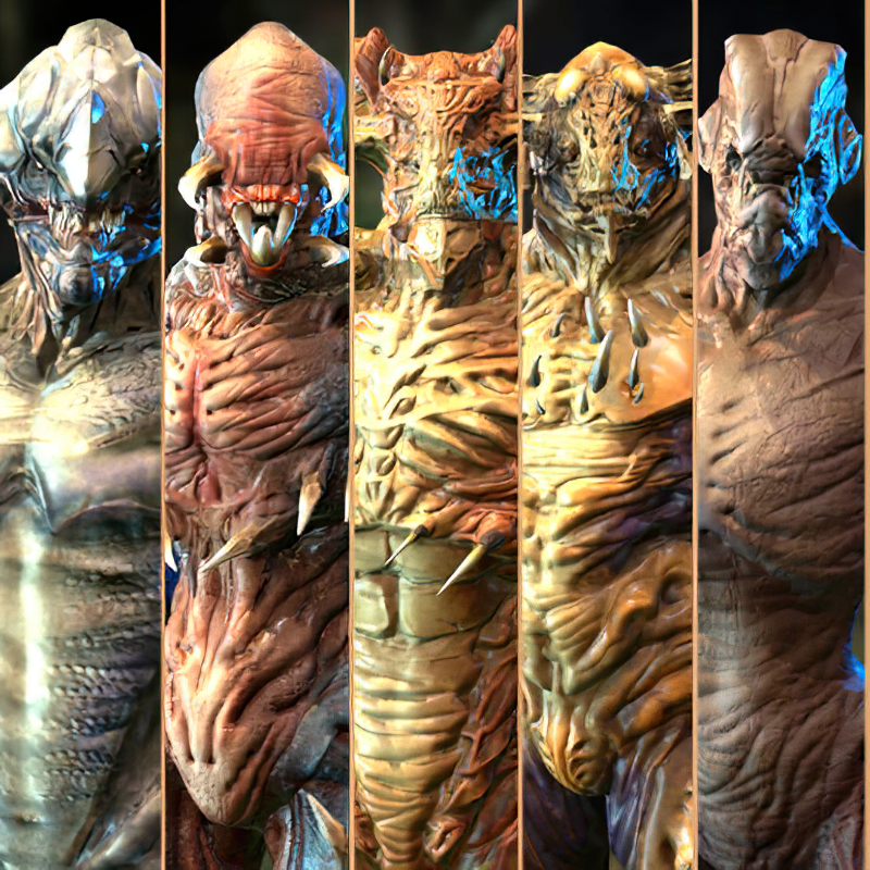 UE4怪物模型 Humanoids Monsters Pack 人形怪物套装模型