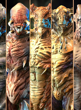 UE4怪物模型 Humanoids Monsters Pack 人形怪物套装模型