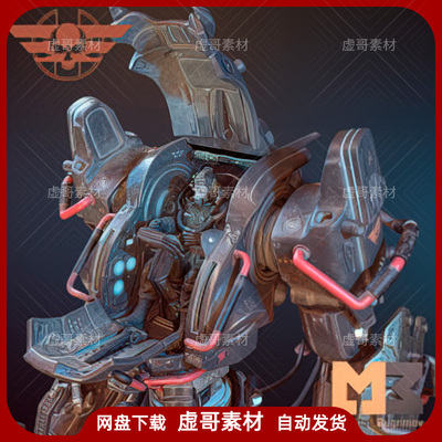 UE4UE5角色 Dystopia Mech and Pilot 末日机甲高达角色含动画