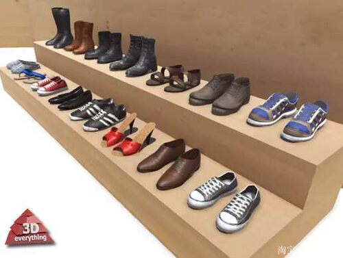 U3D模型 鞋子/靴子/皮鞋模型 Footwear Collection v1.0
