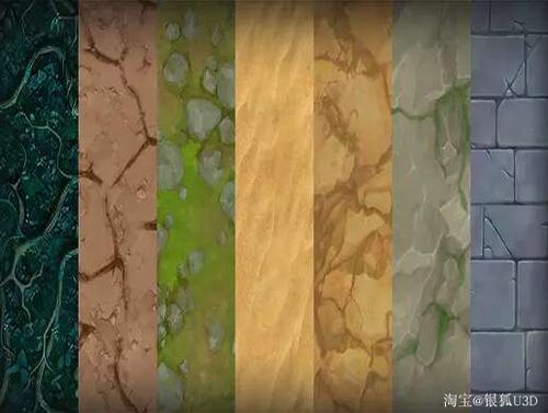 U3D资源 卡通地形贴图 Cartoon Terrain Textures 1.3