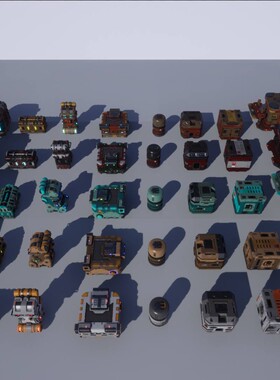 UE4 虚幻4 SciFi Boxes B 4.21 - 4.23 科幻盒B
