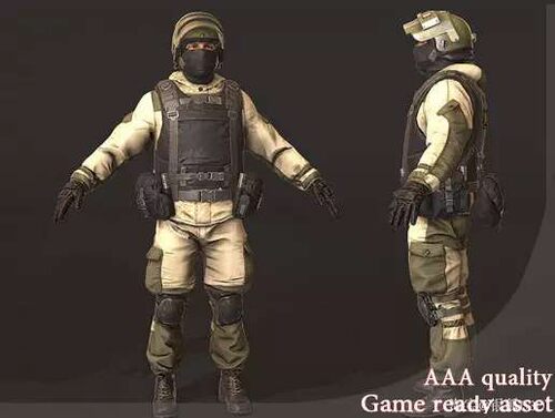 U3D模型 战士角色模型 Russian Soldier Camo Pack v1.0